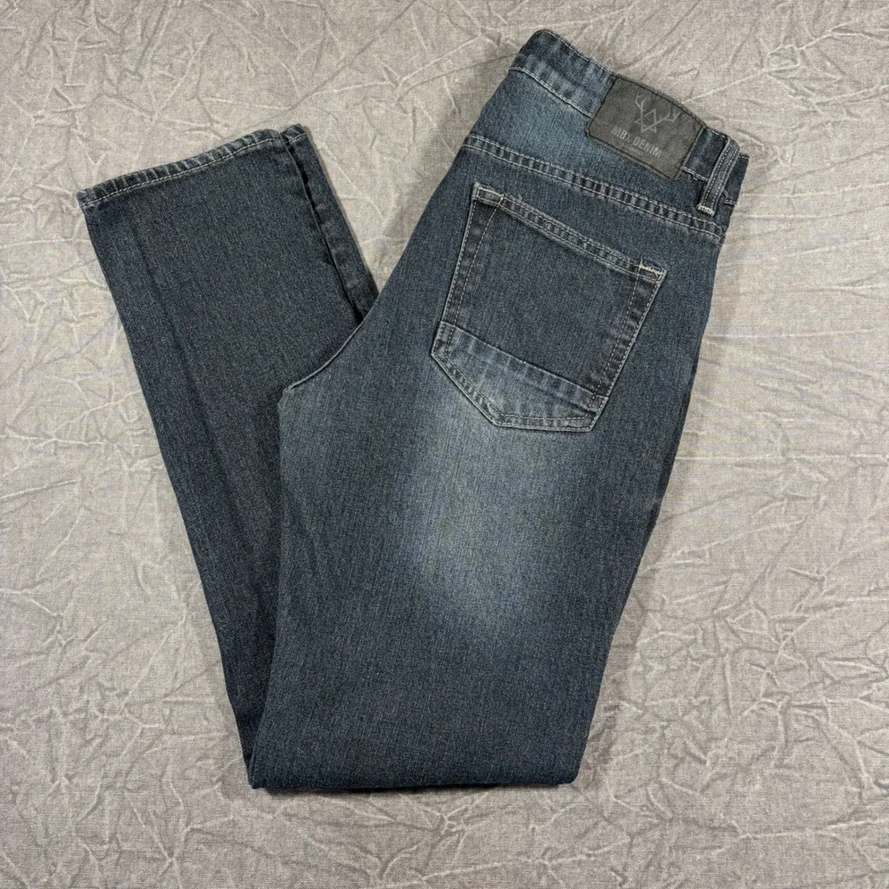 MBX Denim Jeans Men 30x30 Blue Straight Leg Dark Wash Casual Denim Pants
